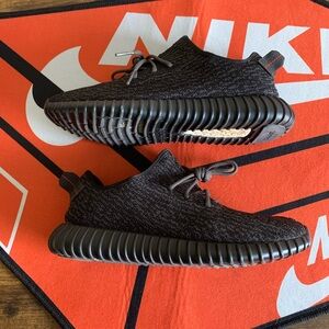 Adidas Black Knit Athletic Shoes